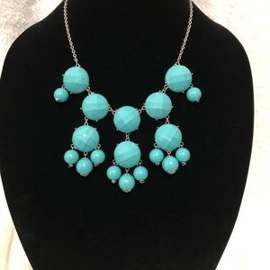 Turquoise/silver bubble necklace